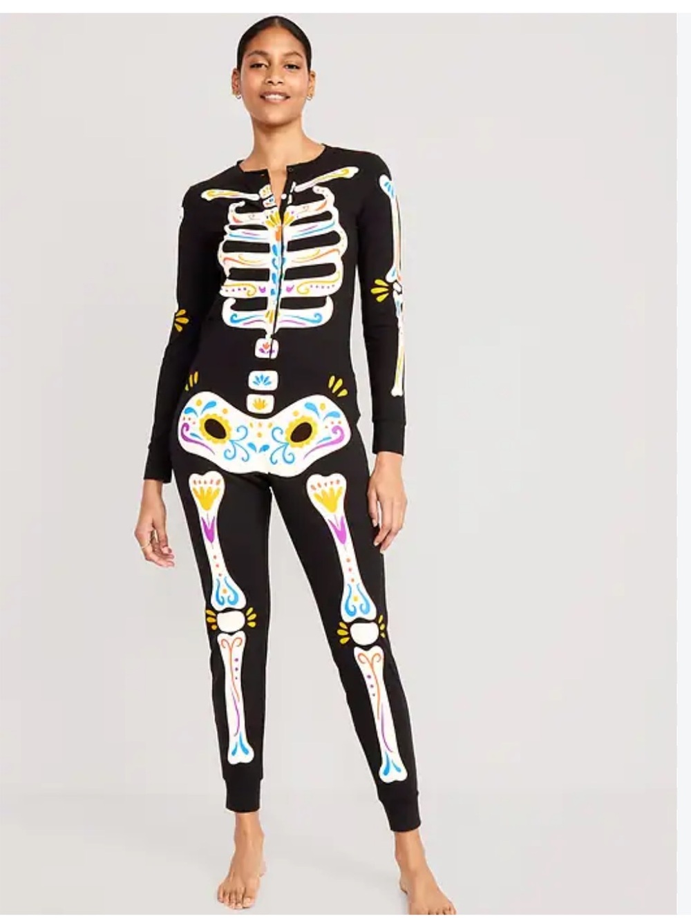 Old Navy Skeleton One Piece Día De Los Muertos Costume Size Unisex Large